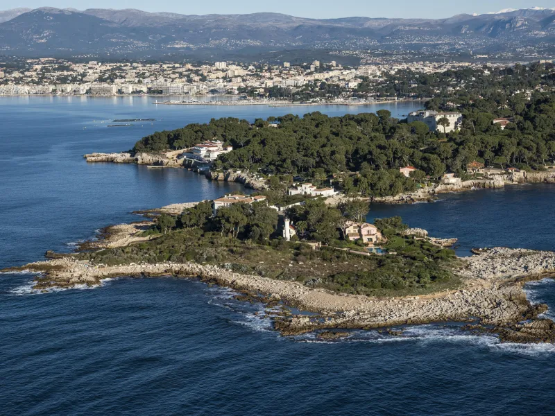 Cap d'Antibes vue aérienne