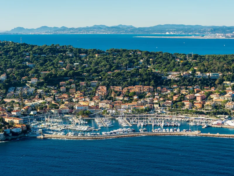 Vue aérienne de St Jean Cap Ferrat 