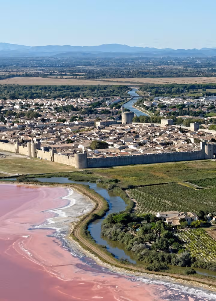 Vue aérienne d'Aigues Mortes