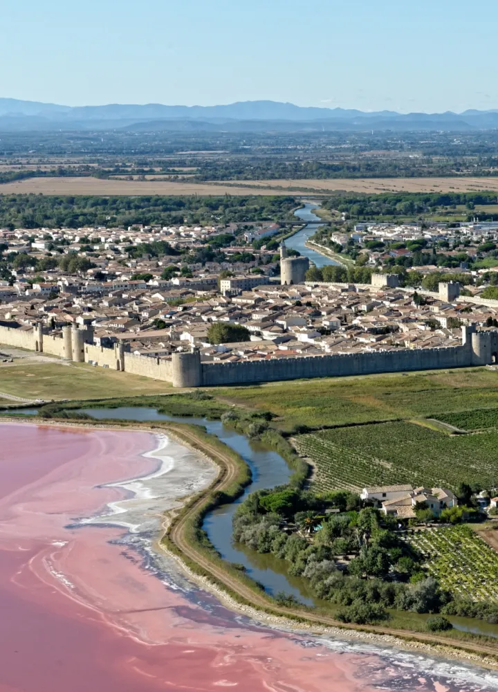 Vue aérienne d'Aigues Mortes