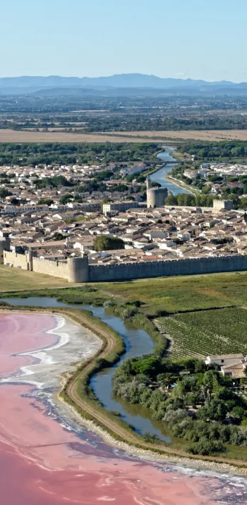 Vue aérienne d'Aigues Mortes