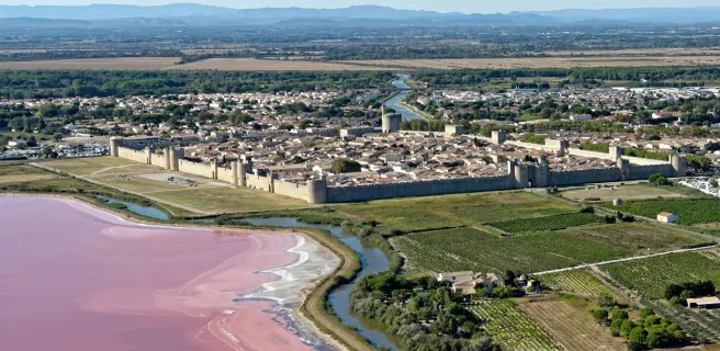 Vue aérienne d'Aigues Mortes