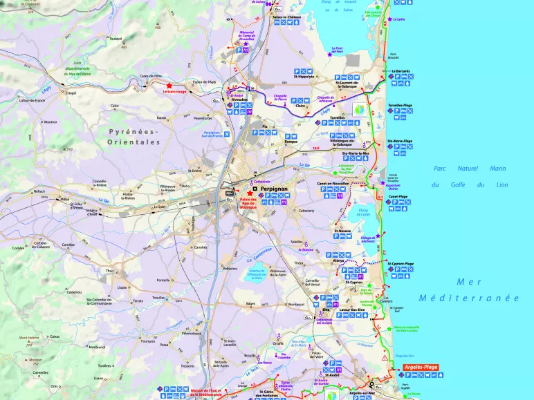 Map stage nº1: Le Perthus-Argelès-Leucate