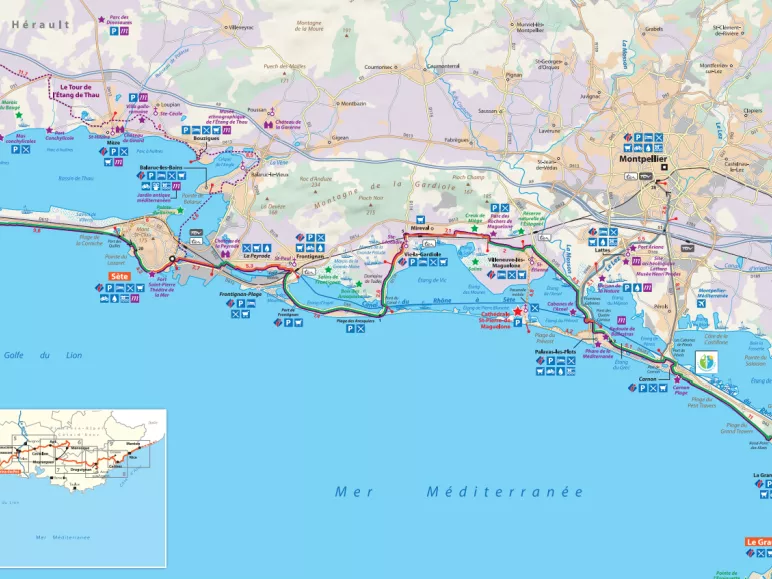 Map stage nº3: Béziers - Sète - Grau-du-Roi