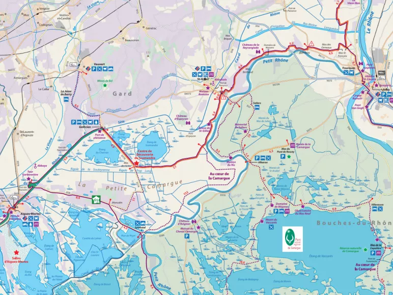Map stage nº4: Grau-du-Roi - Beaucaire - Tarascon
