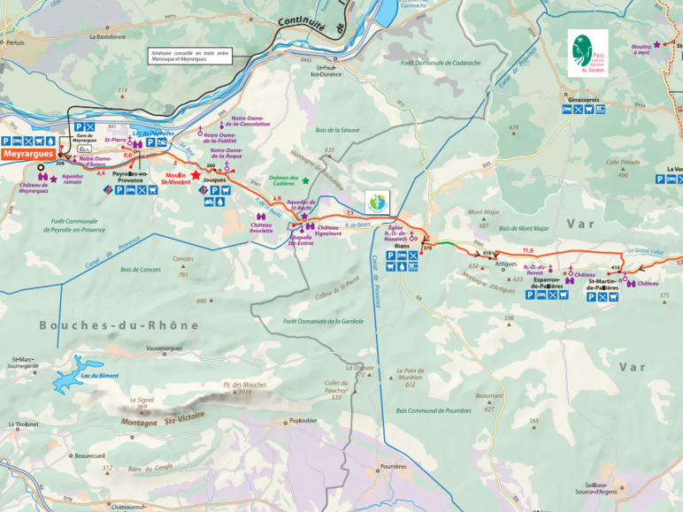 Map stage nº7: Manosque - Draguignan
