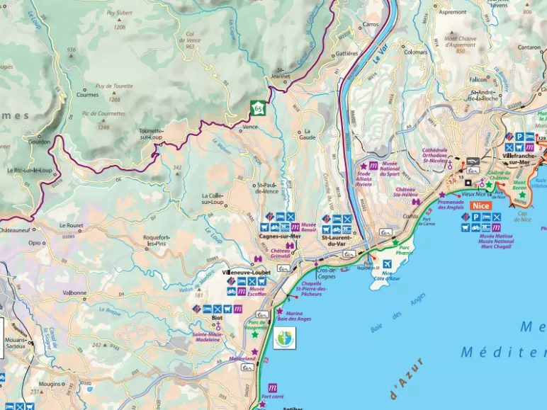 Map stage n°9 Cannes - Nice - Menton