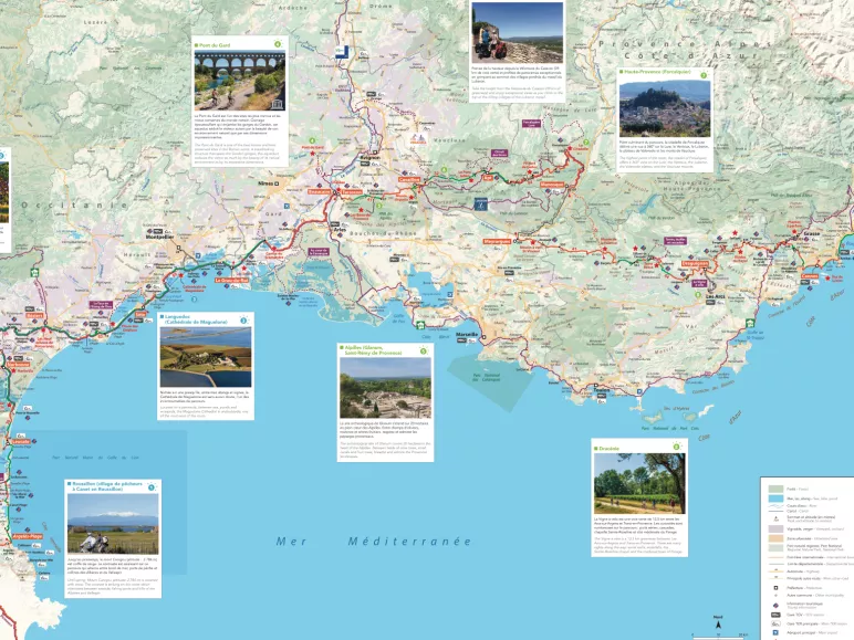 General map of the Mediterranean cycle route 